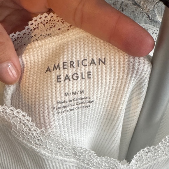 American Eagle Outfitters White Lace Bodysuit - Picture 2 of 4